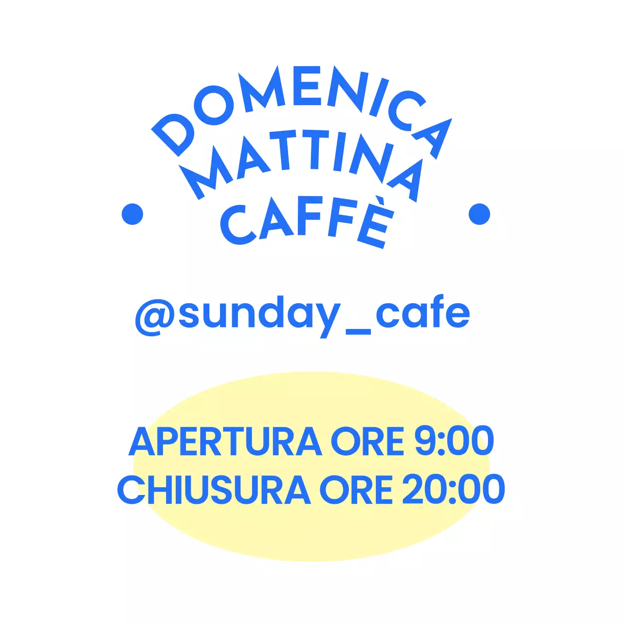 Logo del caffè semplice blu