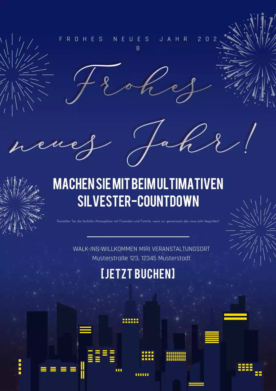 navy modern event einladung