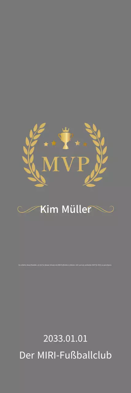 Klassische Fußball-Plakette