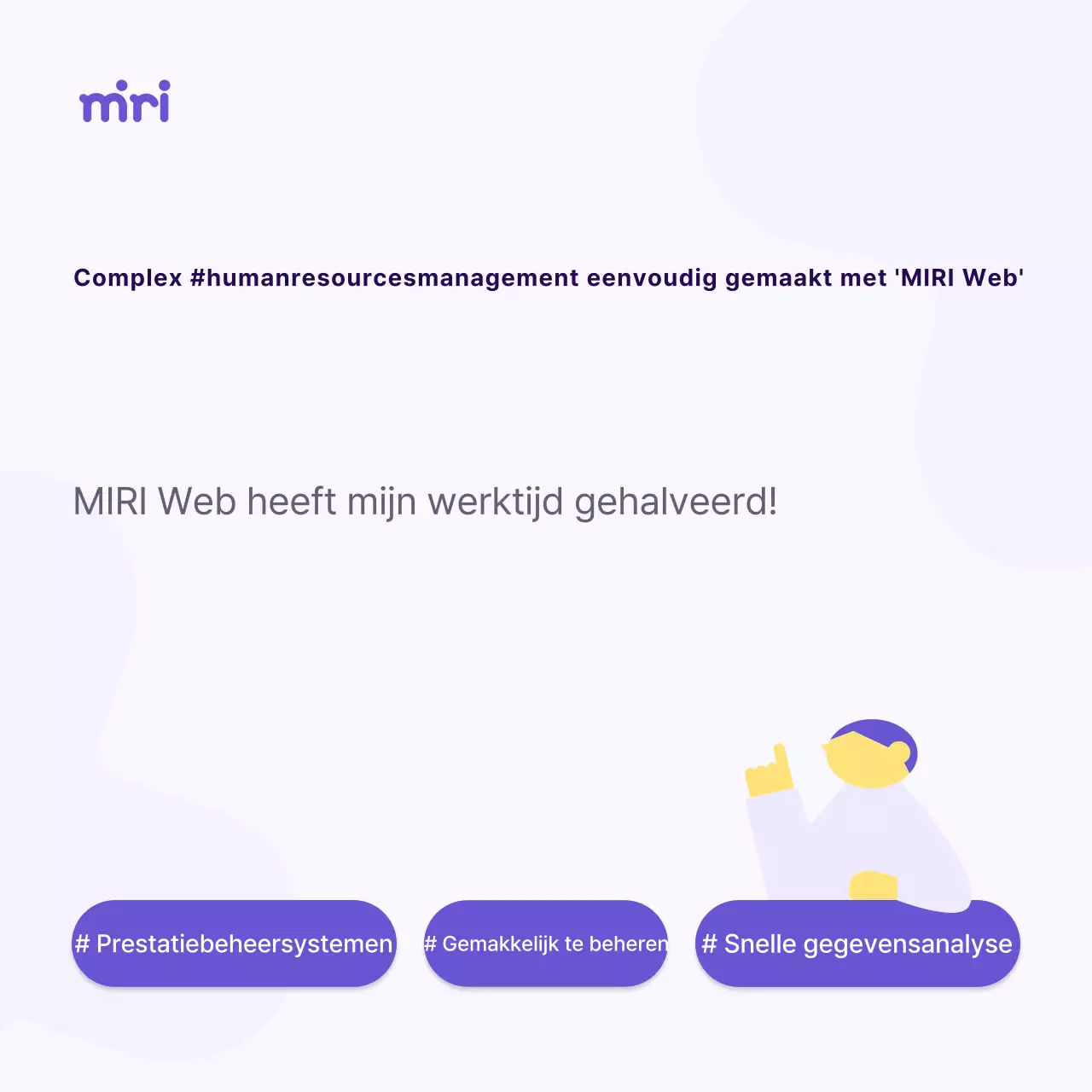 Een eenvoudige geel met paarse partnerbrief