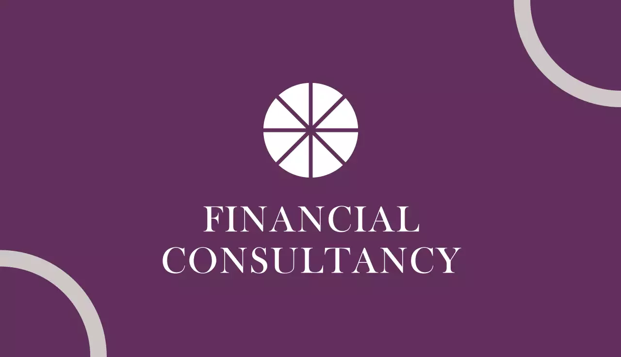 tarjeta financiera profesional morada