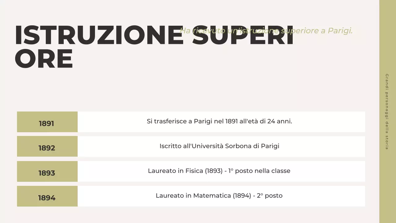 presentazione della storia classica grigia