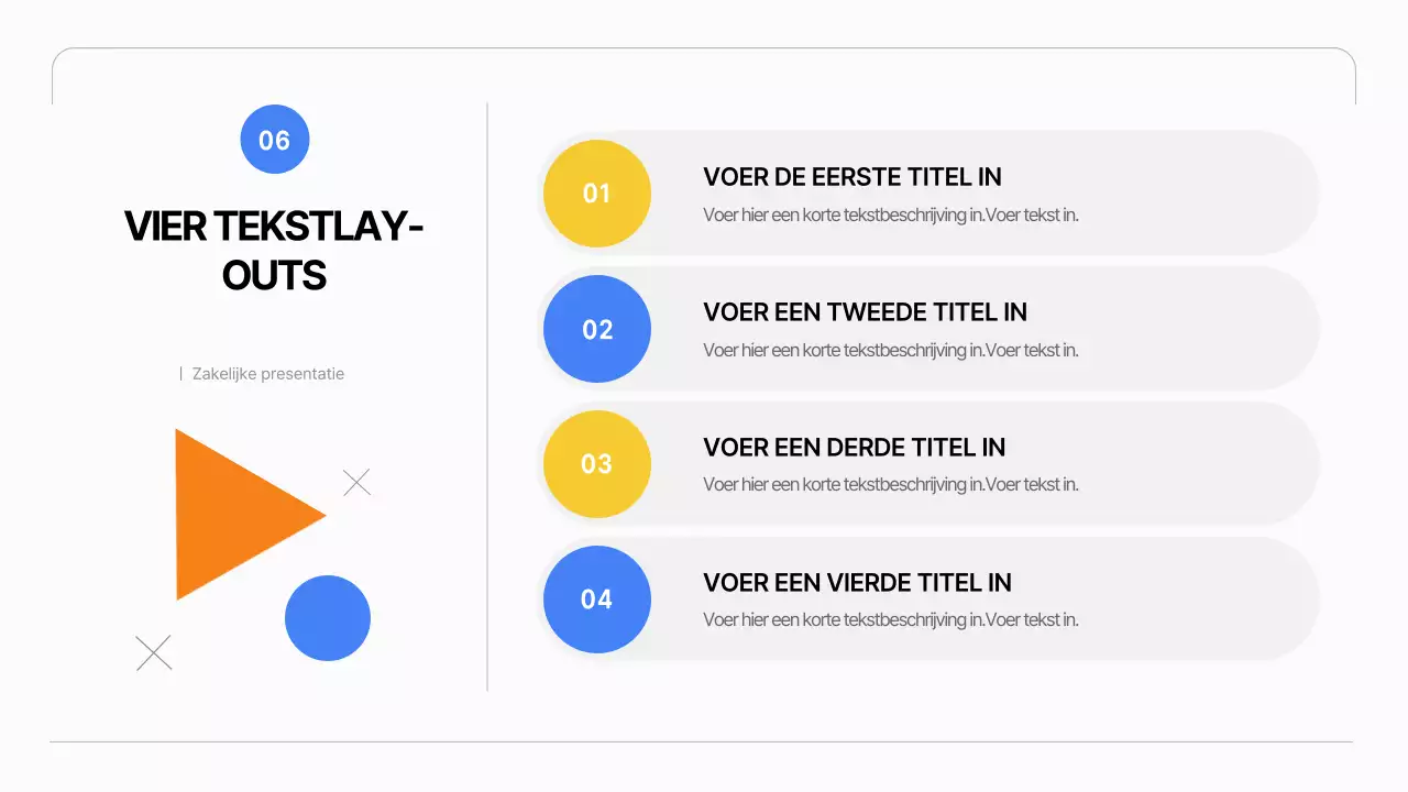 Een eenvoudig ondernemingsplan in het wit