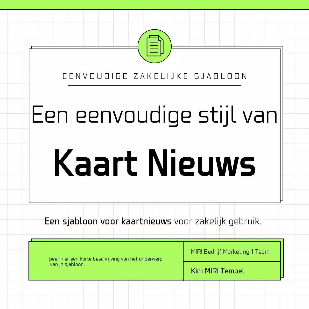 State of the Union eenvoudig zakelijk sjabloon