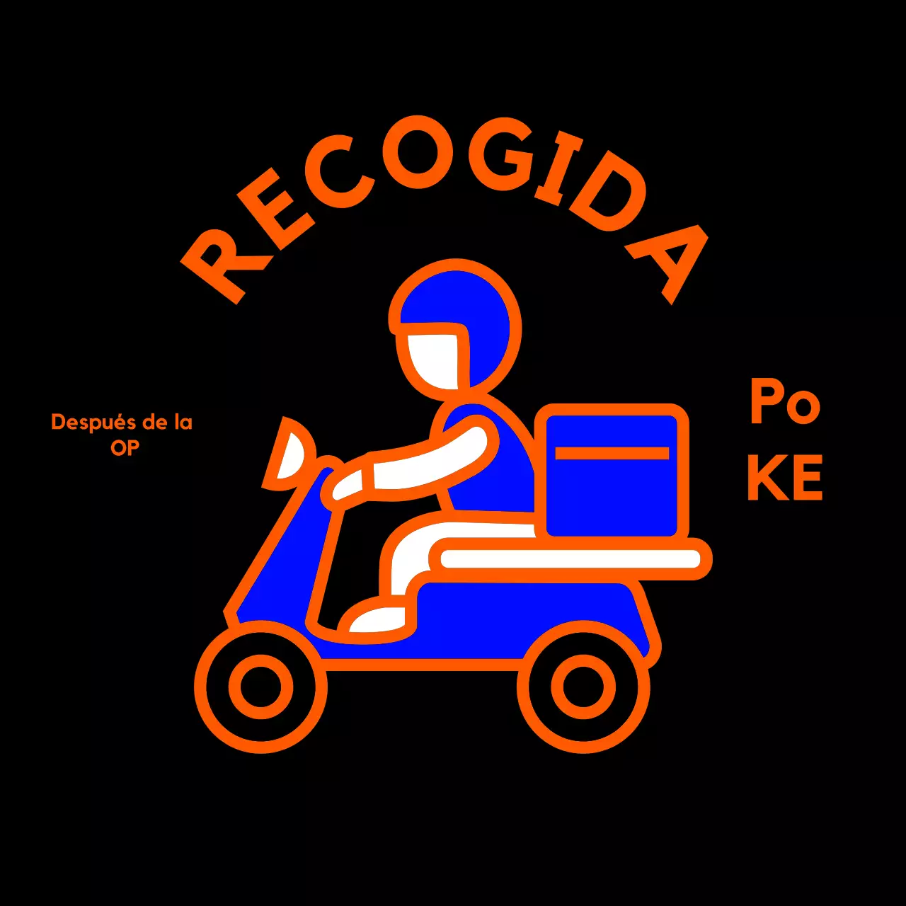 Cartelería naranja sencilla para entrega a domicilio