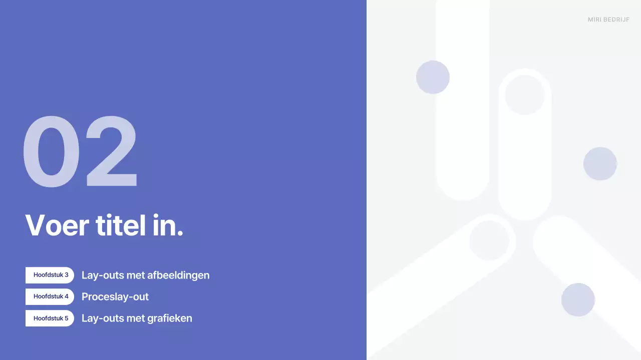 Een eenvoudig bedrijfsplan in blauw en grijs