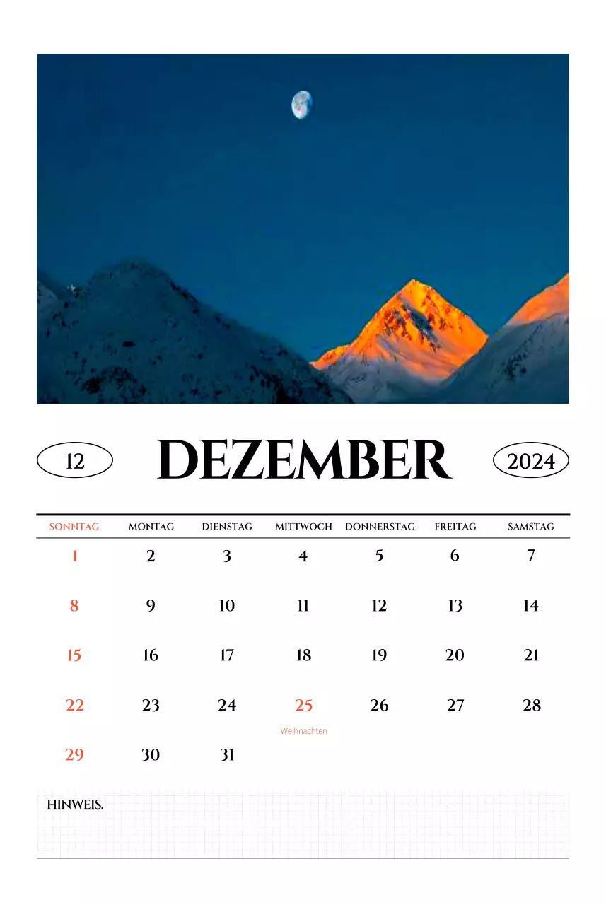 Einfacher Stil Wandkalender mit schwarz-weiß emotionalen Reisefotografie Konzept