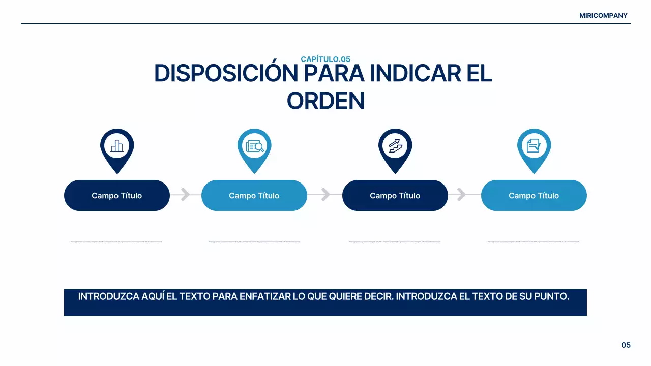 Un sencillo plan de negocio global en blanco y azul