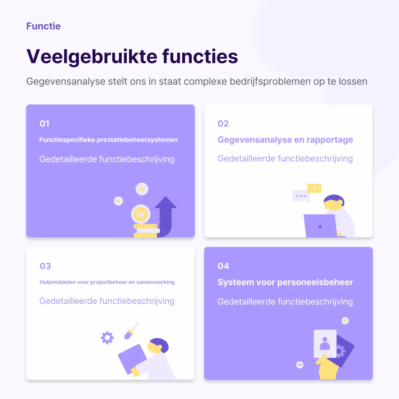 Een eenvoudige geel met paarse partnerbrief