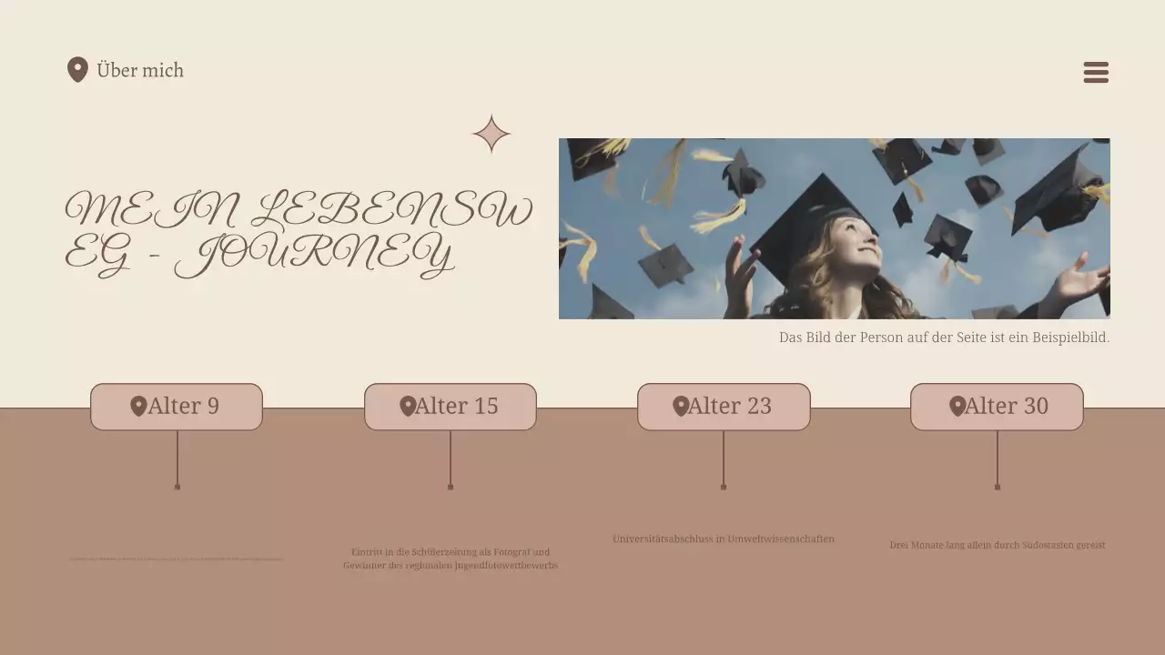 beige modernes Profil Layout