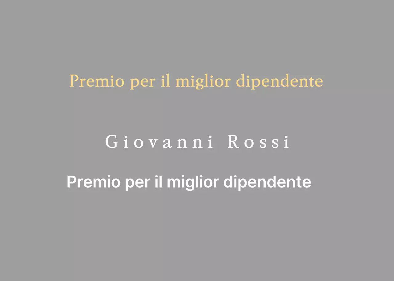 Targa per i dipendenti ordinati e puliti