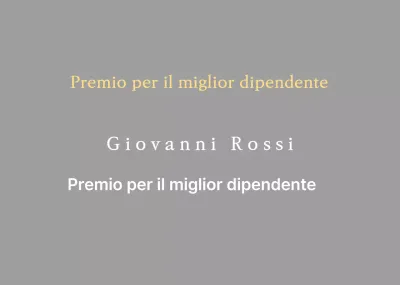 Targa per i dipendenti ordinati e puliti