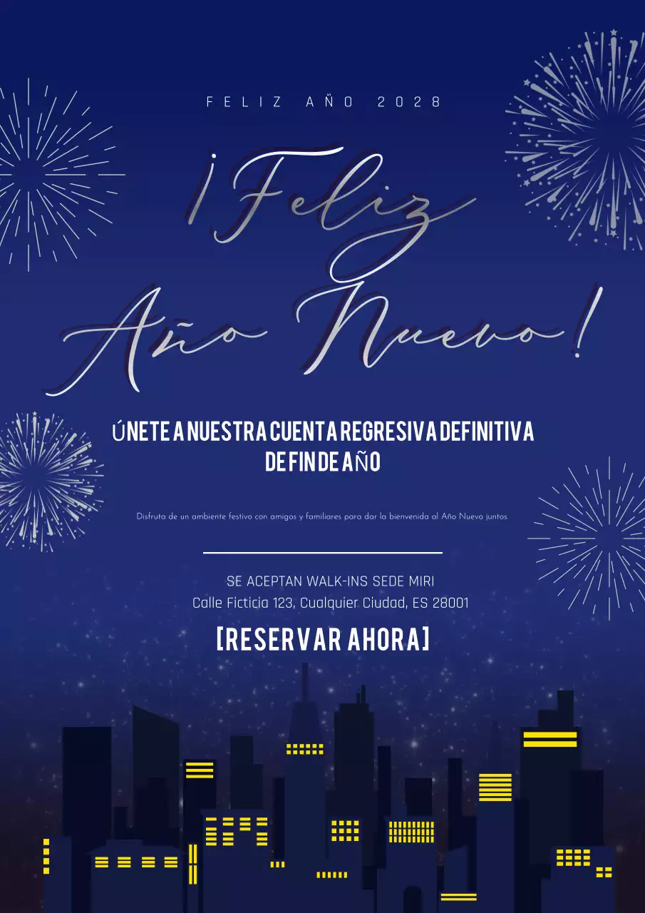 invitación de evento navy modern