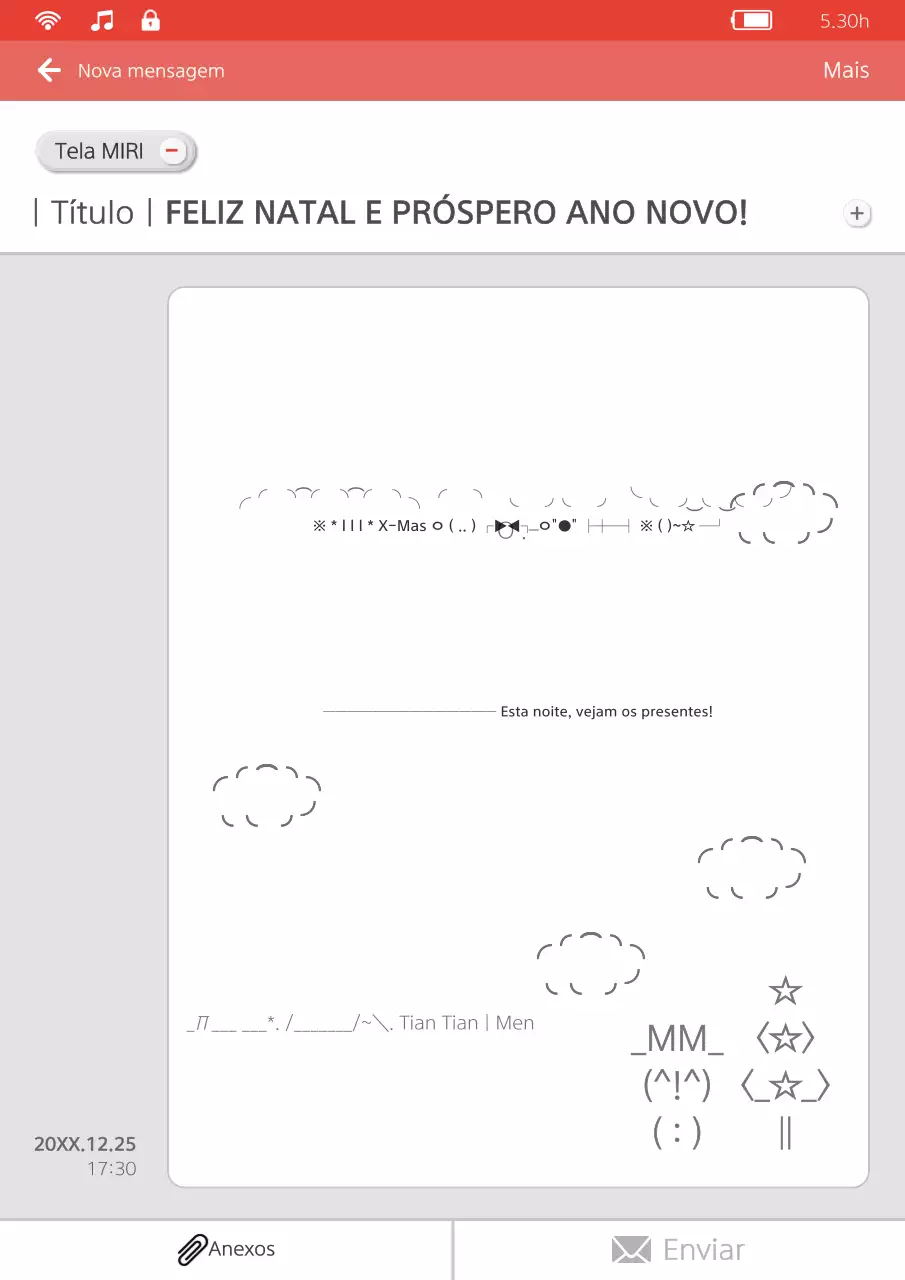 Guia de Natal por defeito da Grey
