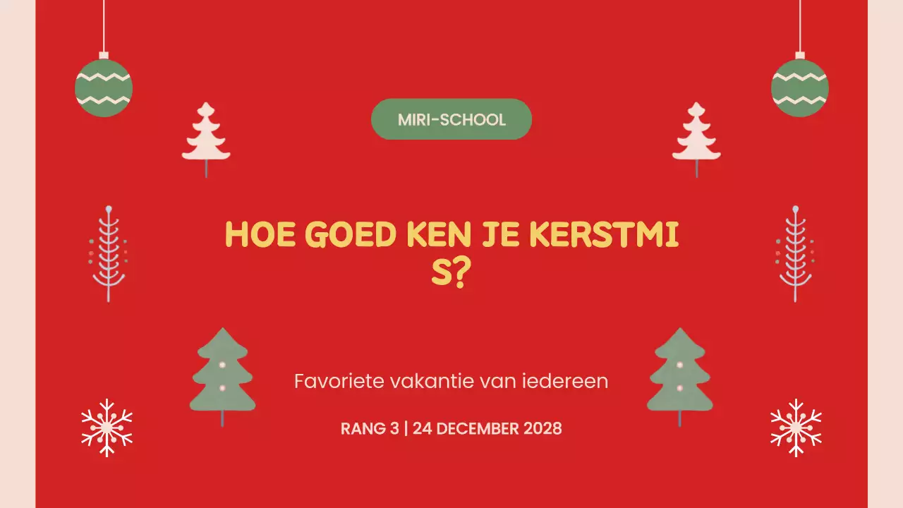 Rode Retro Kerstpresentatie