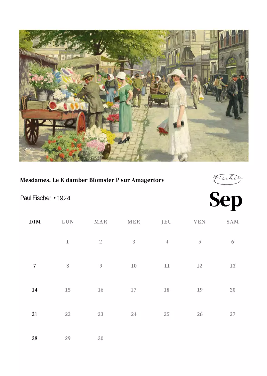Calendrier de l'art classique