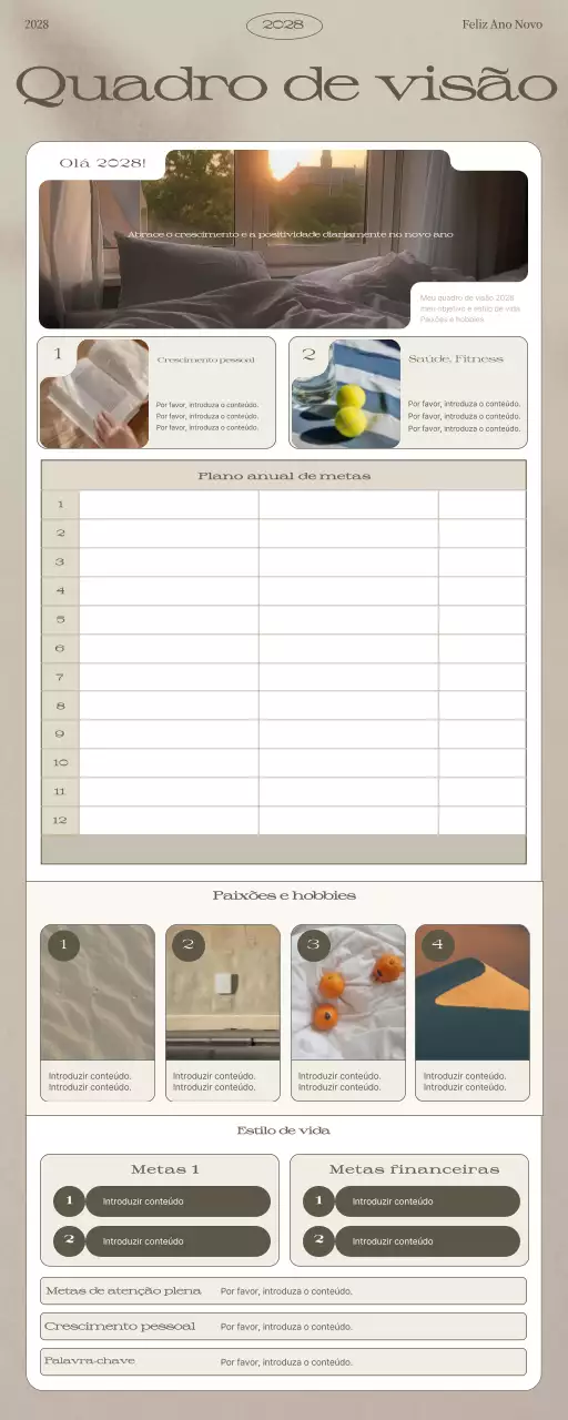 planeador de estilo de vida minimalista bege