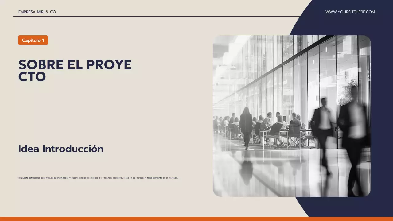 presentación de la empresa navy modern