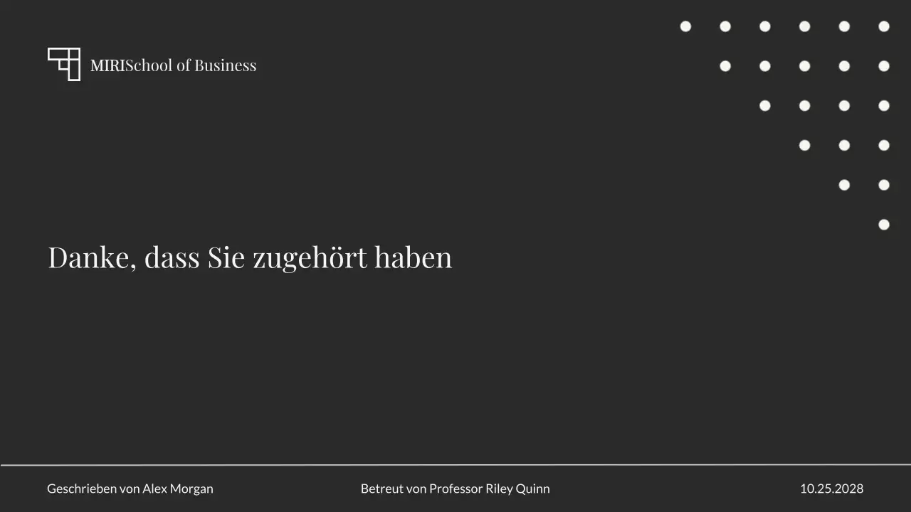 neutrale elegante Thesenpräsentation