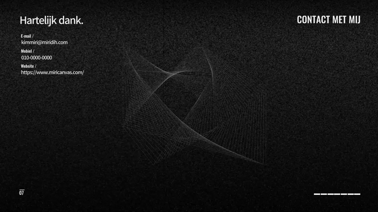 Communiceer Black Modern portefeuille-informatie