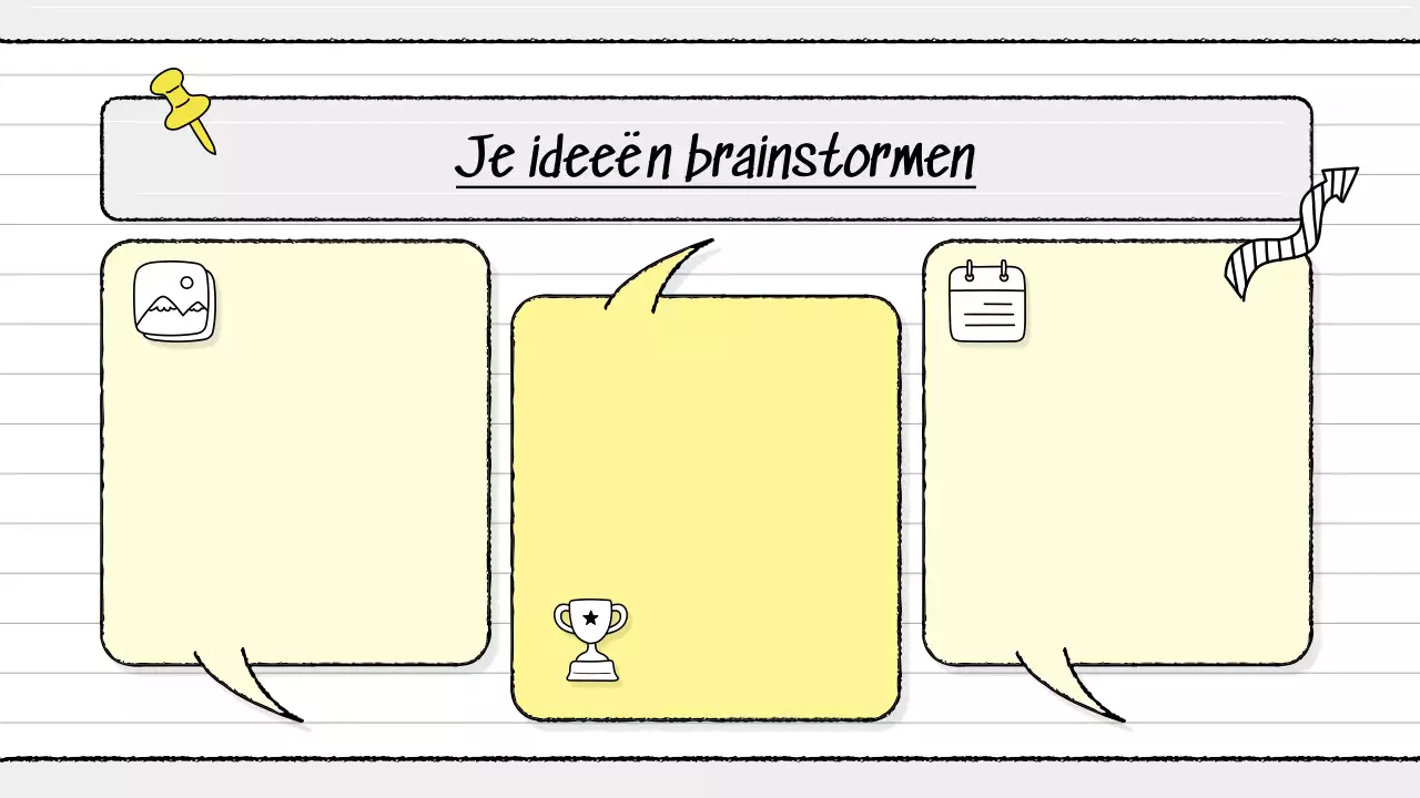 gele moderne brainstormgids