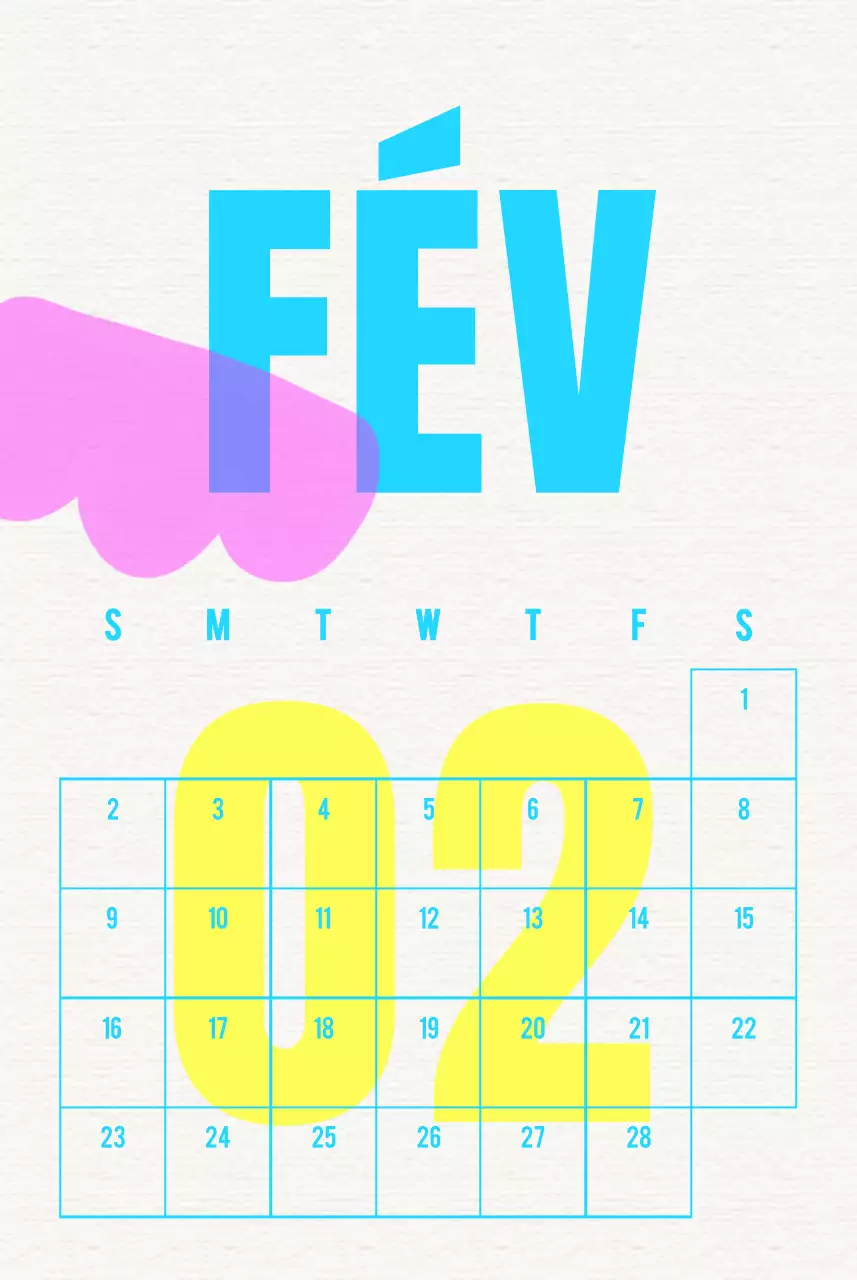 Calendrier Vintage Celebrate Blue