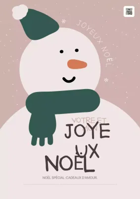 Carte de Noël beige et chaleureuse