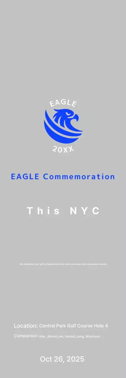 Blue Basic Golf Commemorative