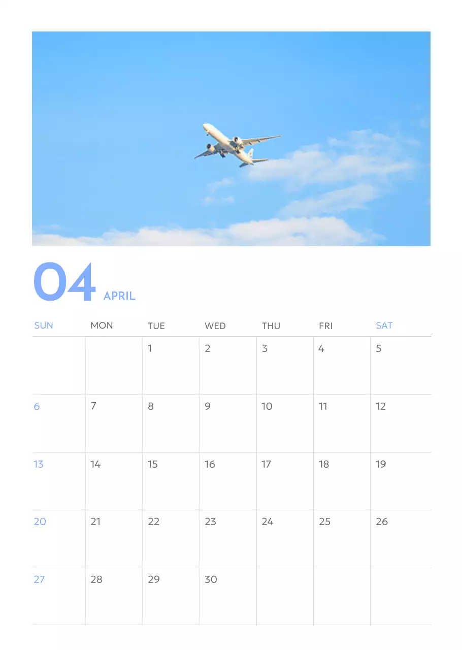 Kalender pelacak sasaran foto dengan percikan warna biru