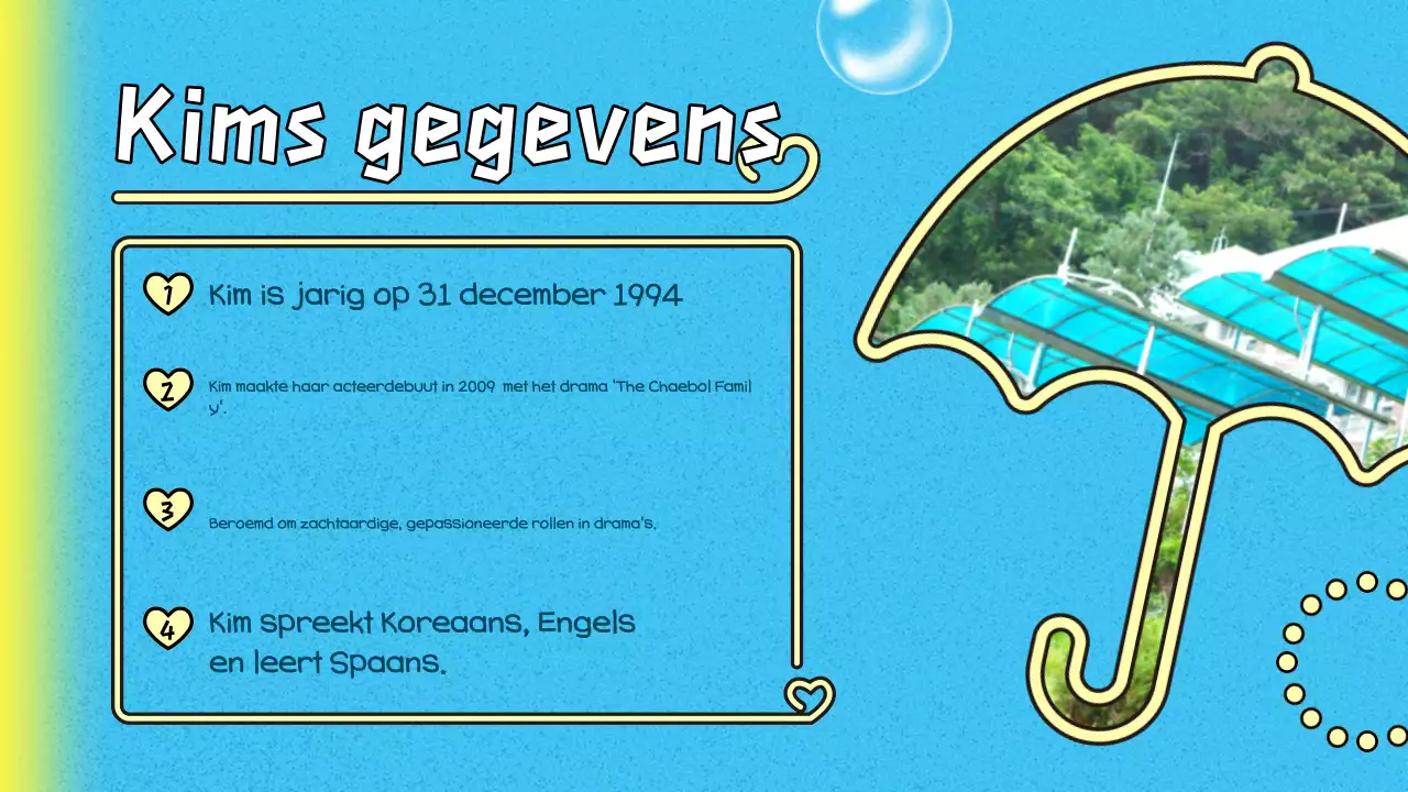 blauw trendy K-drama pitch deck