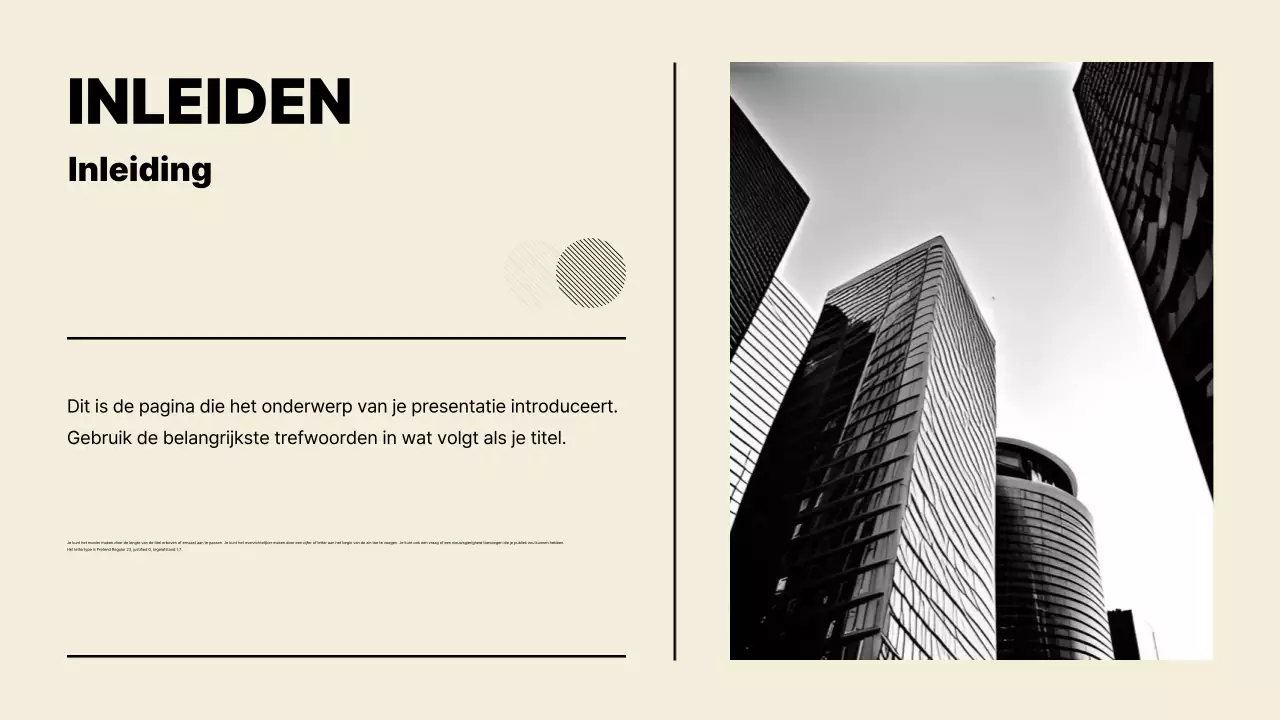 Beige minimalistische presentatie uitgelegd