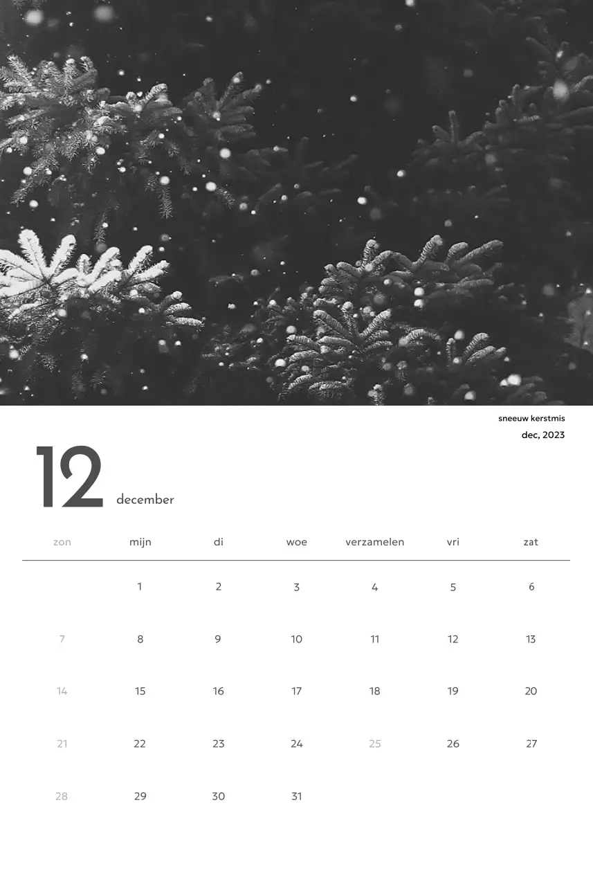 Een fotokalender met een strakke, stedelijke uitstraling