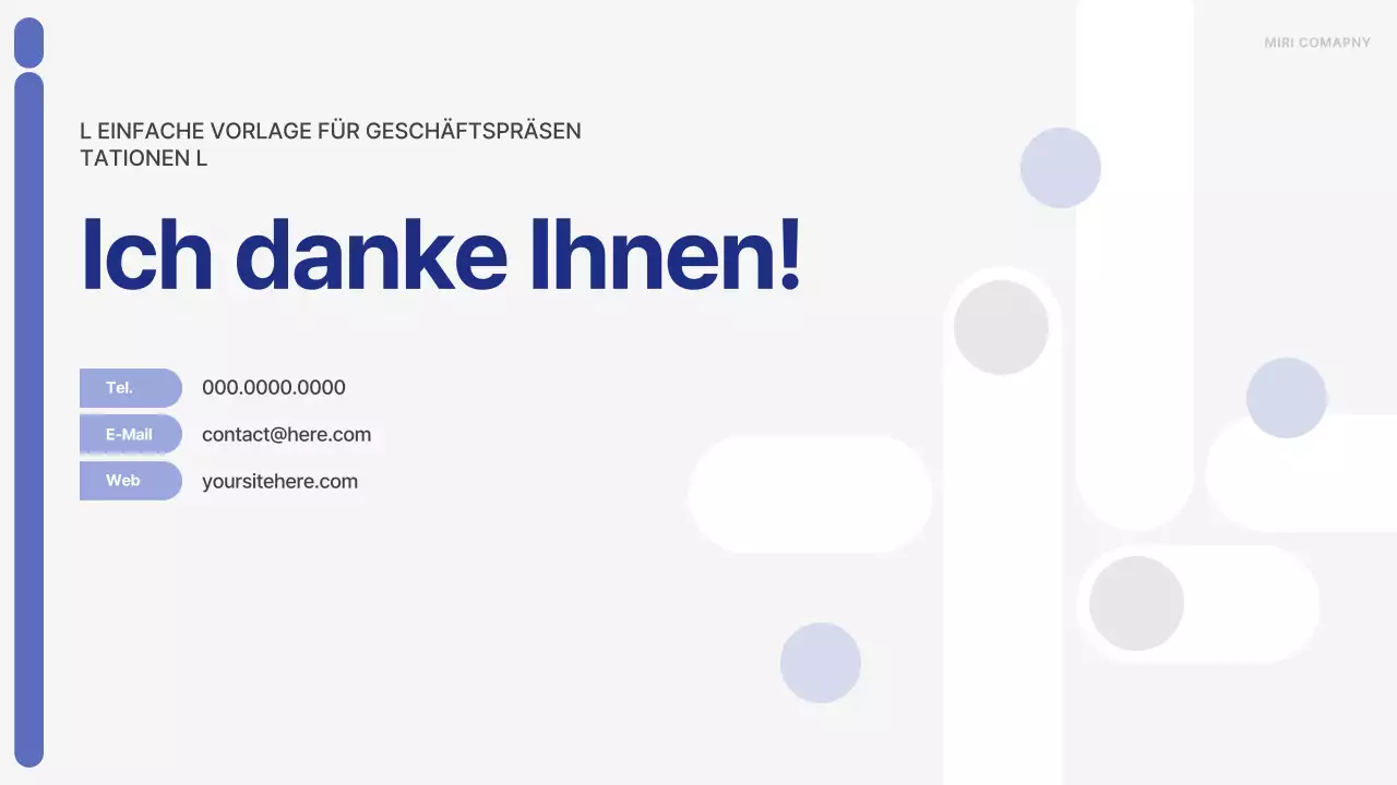 Ein einfacher Geschäftsplan in Blau und Grau