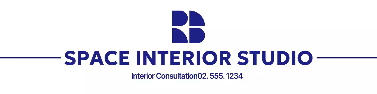 Promote your blue modern interior studio