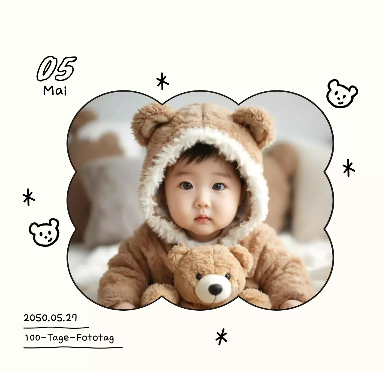 Weißer gemütlicher Neujahrskalender