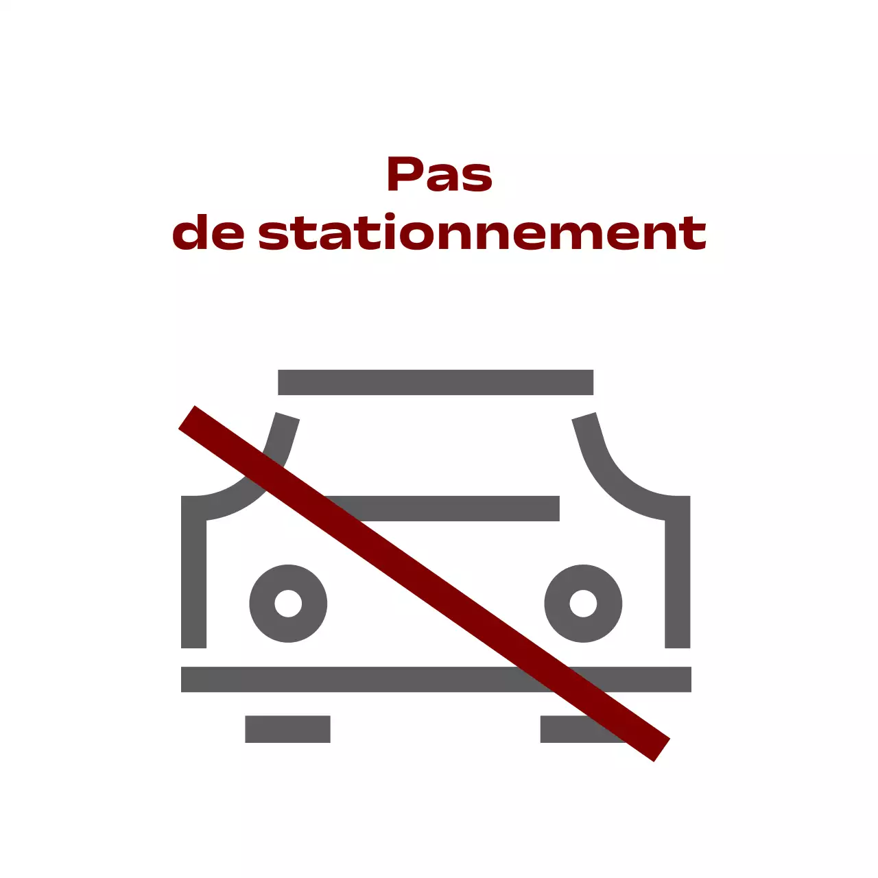 Panneaux rouges modernes d'interdiction de stationner