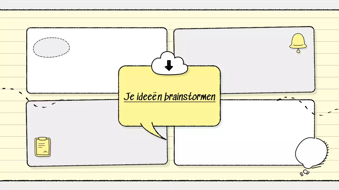 gele moderne brainstormgids