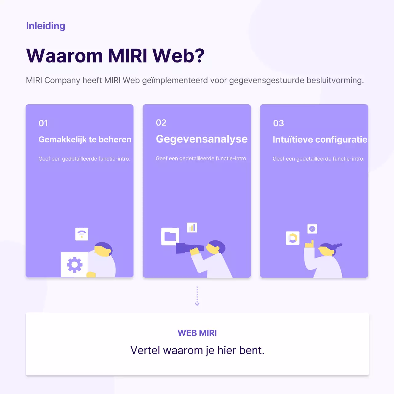 Een eenvoudige geel met paarse partnerbrief