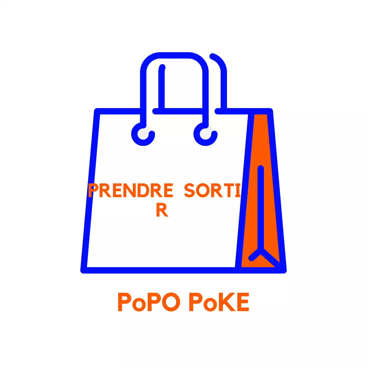 Signalétique simple orange pour la livraison de plats à emporter