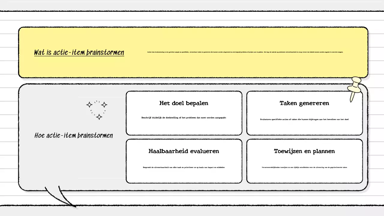 gele moderne brainstormgids