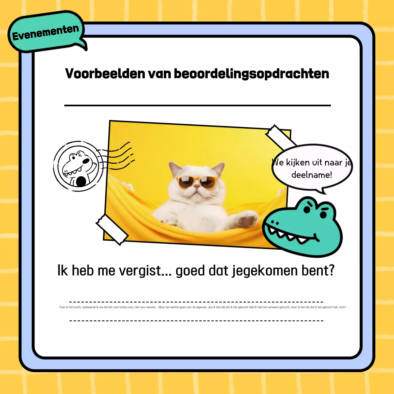 Promoot een Yellow's Cute Shopping Mall Review-evenement