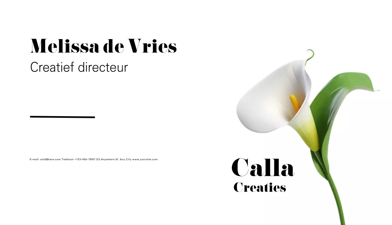 wit elegant visitekaartje