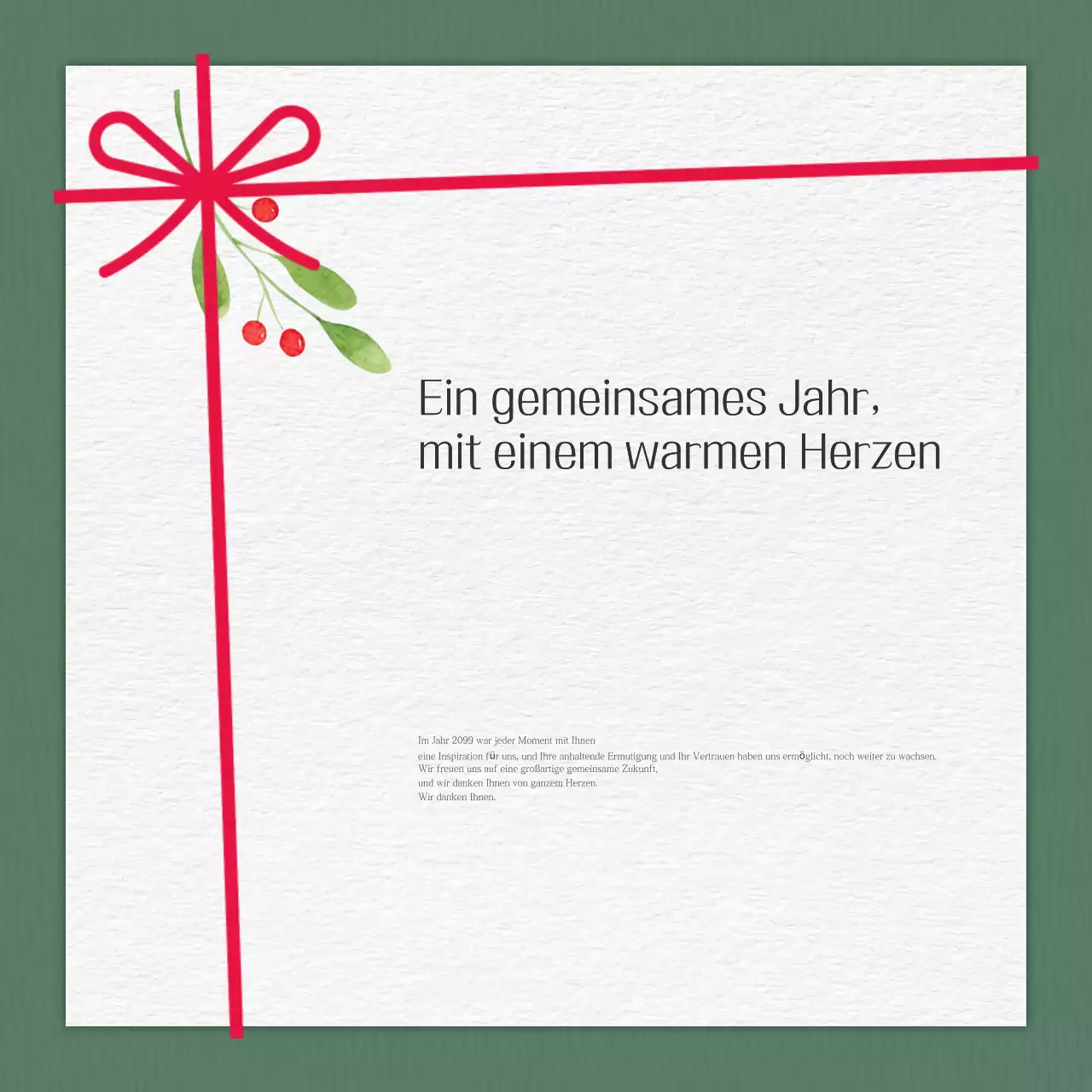 Rote niedliche Feiertags-Grußkarte