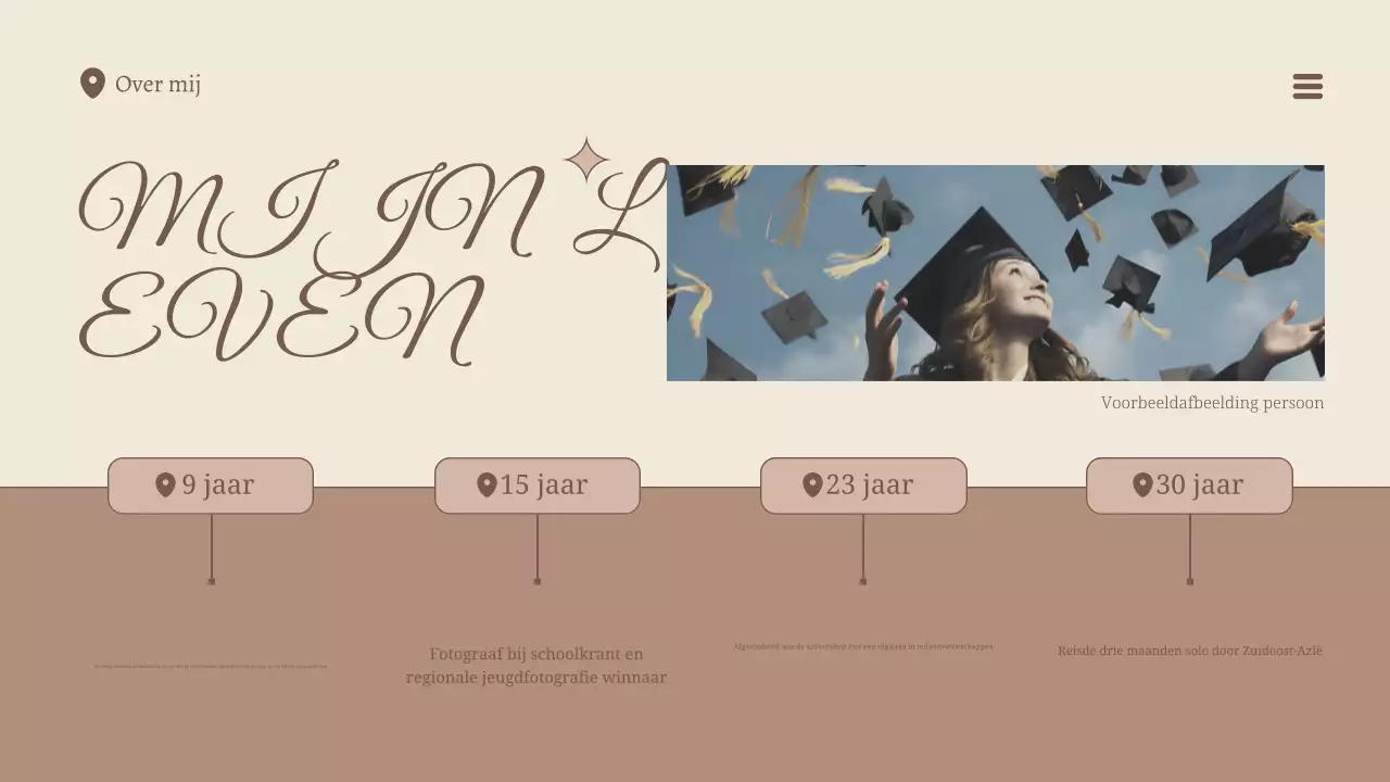 beige modern profiel layout