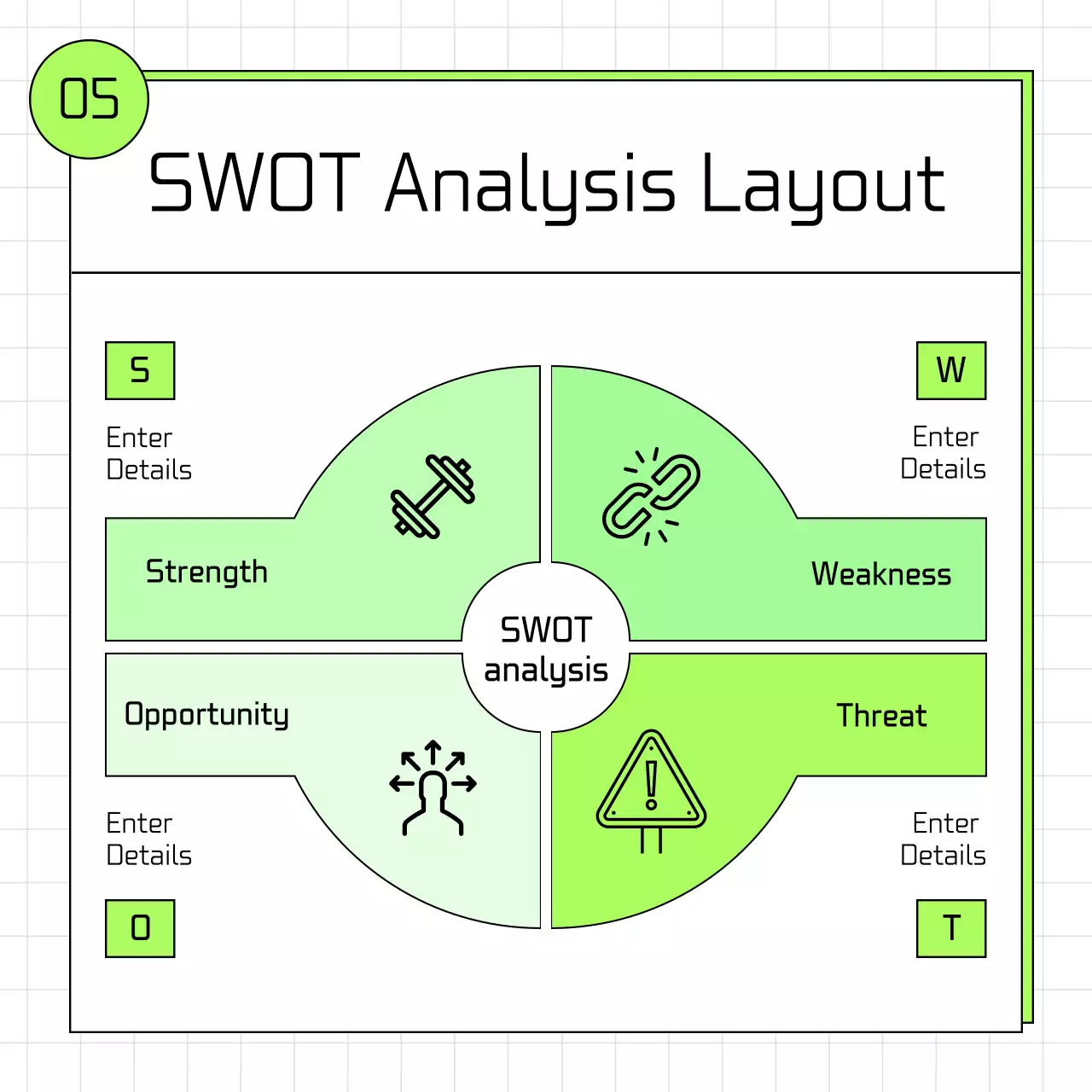 Modelo de negócio moderno verde Instagram Carousel