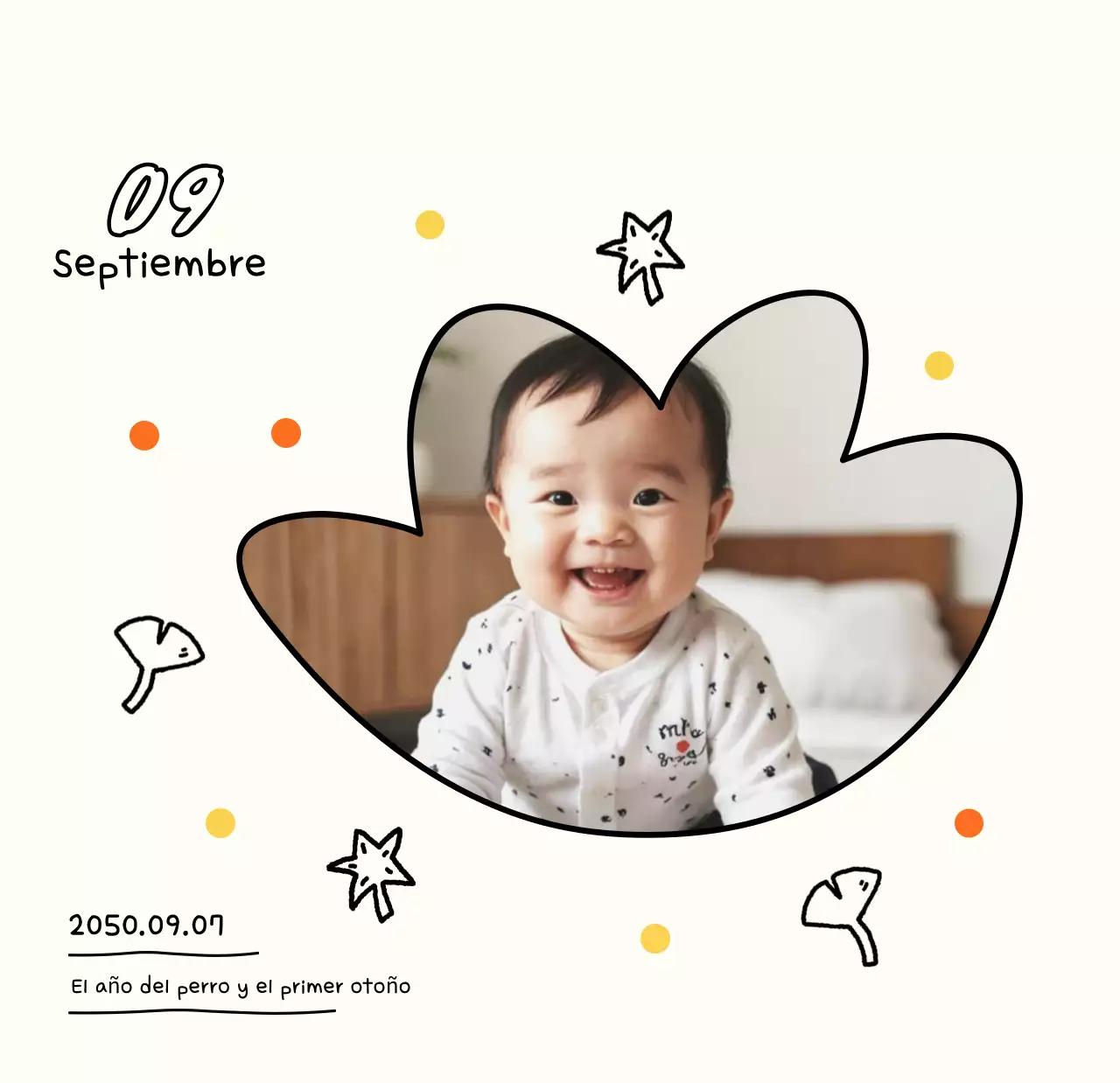 Calendario de Año Nuevo acogedor y blanco