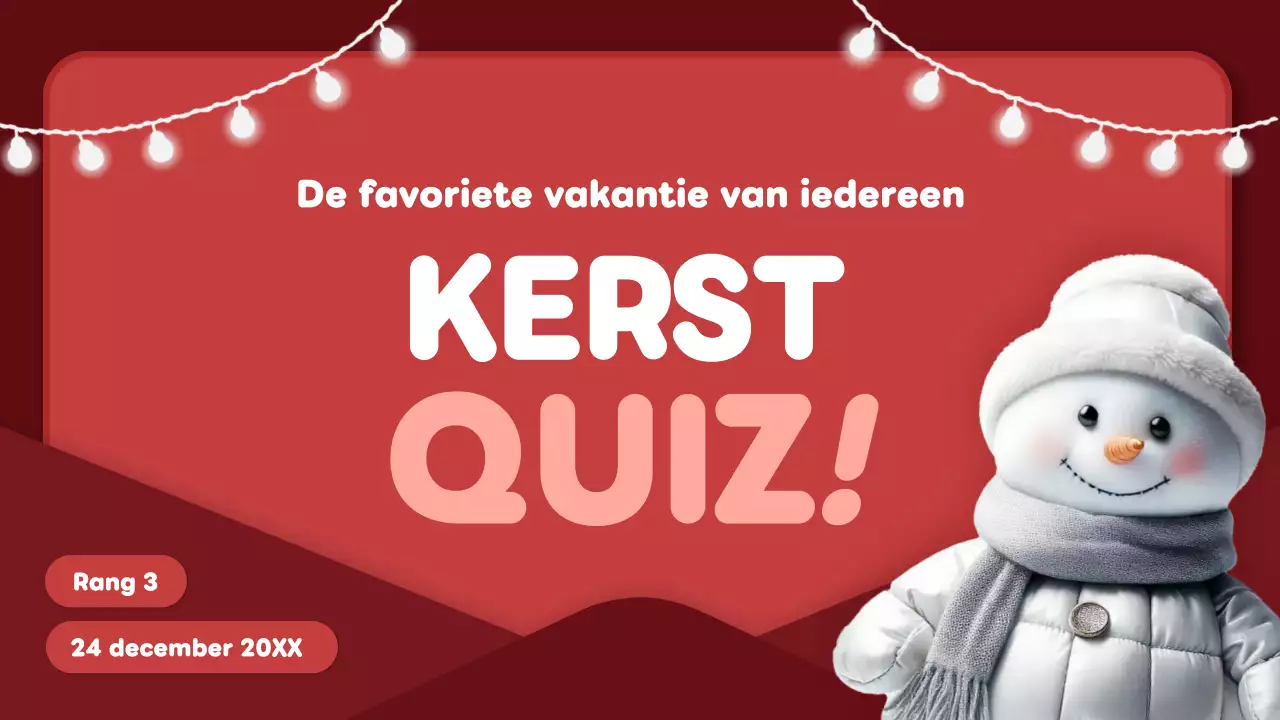rood trendy kerst quiz layout