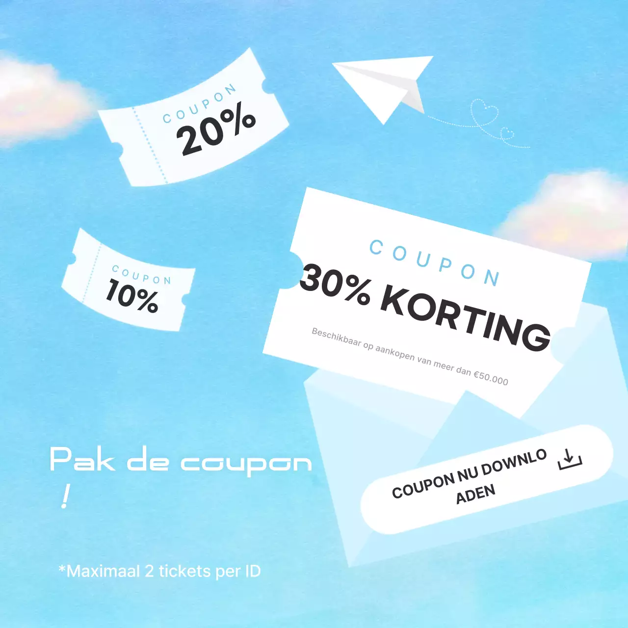 Lichtblauw Modern Kortingsactie