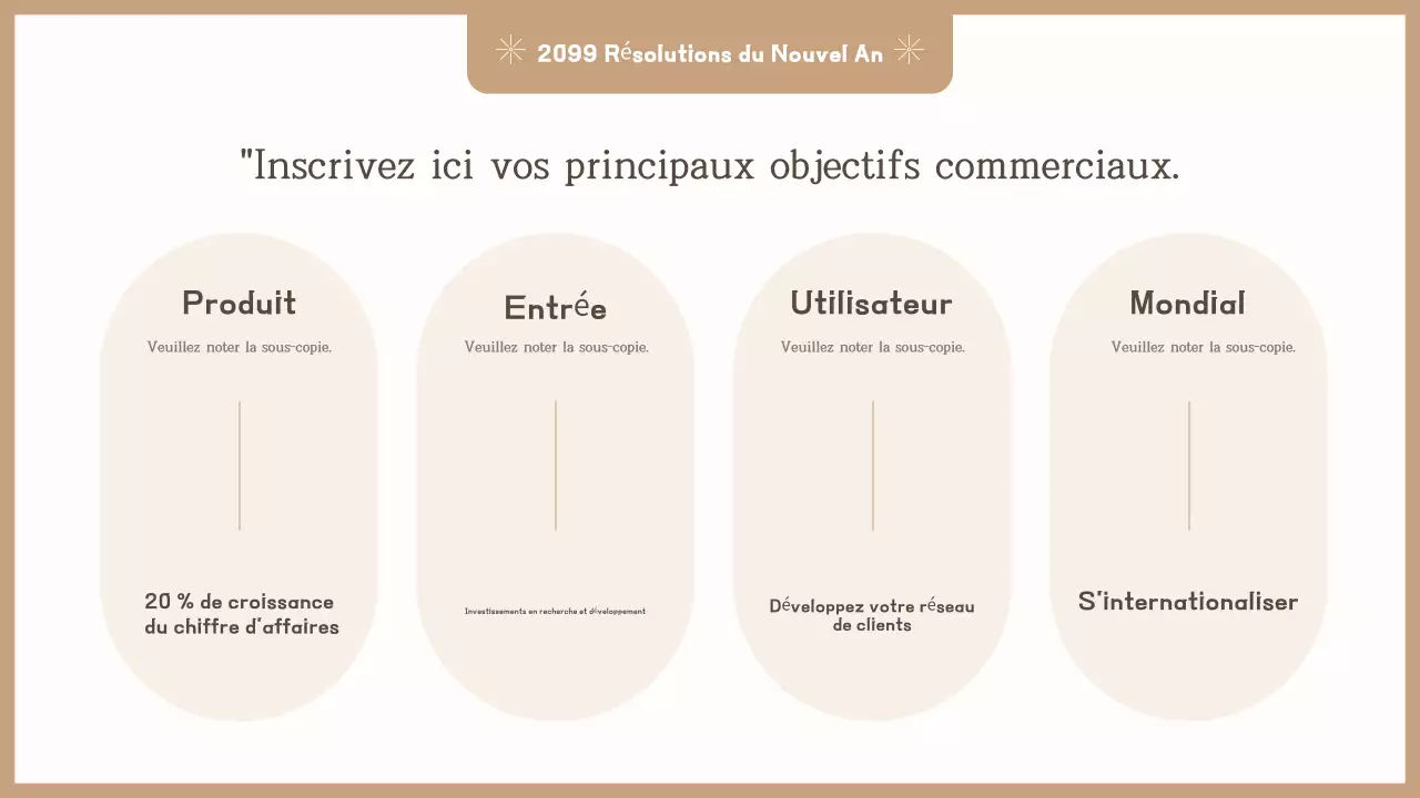 Invitation simple à la fête de fin d'année beige