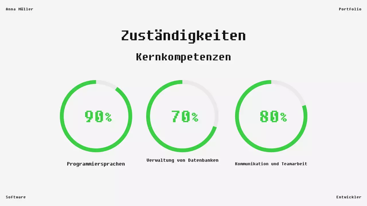 Schwarzes modernes Software-Portfolio